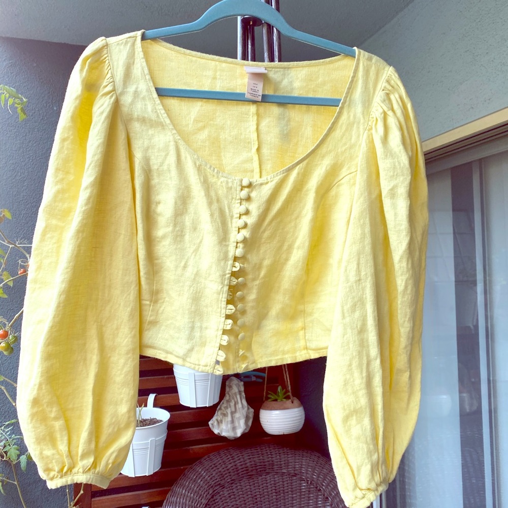 Linen blouse, H&M